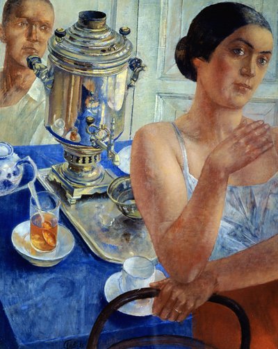في السماور 1926 بواسطة Kuzma Sergeevich Petrov Vodkin